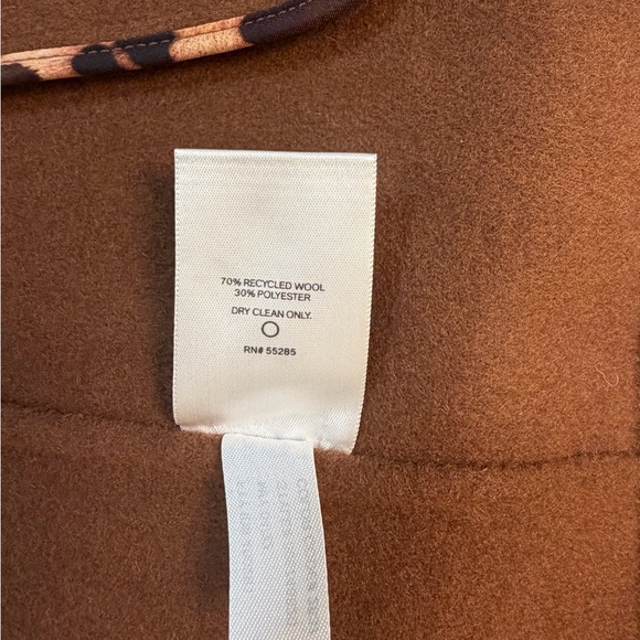 Express Hand Sewn Wool Blend Double Breasted Novelty Button Brown Blazer Jacket - Picture 15 of 15